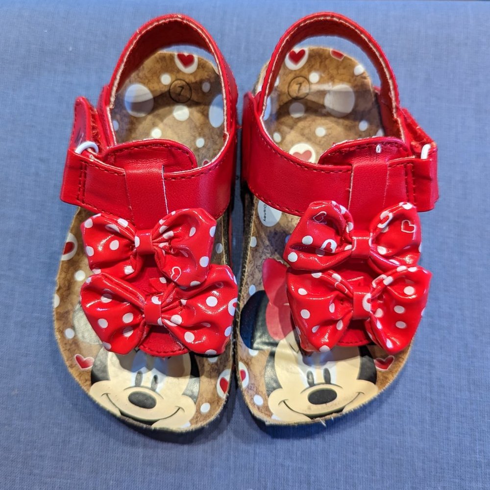 Disney Minnie Mouse Baby Toddler Size 7 Sandals